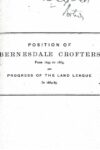 Position of the Bernesdale crofters from 1843 to 1883,